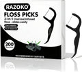 Biodegradable Charcoal Floss Picks