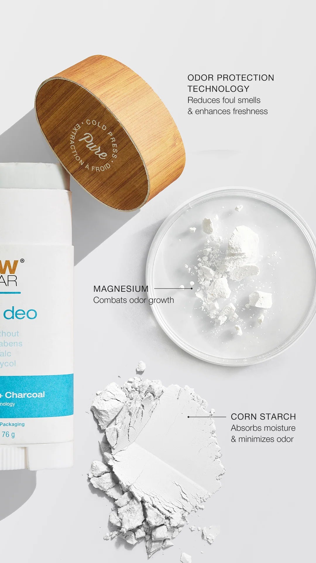 Deodorant | Vanilla Bean + Charcoal | 2.7 Oz